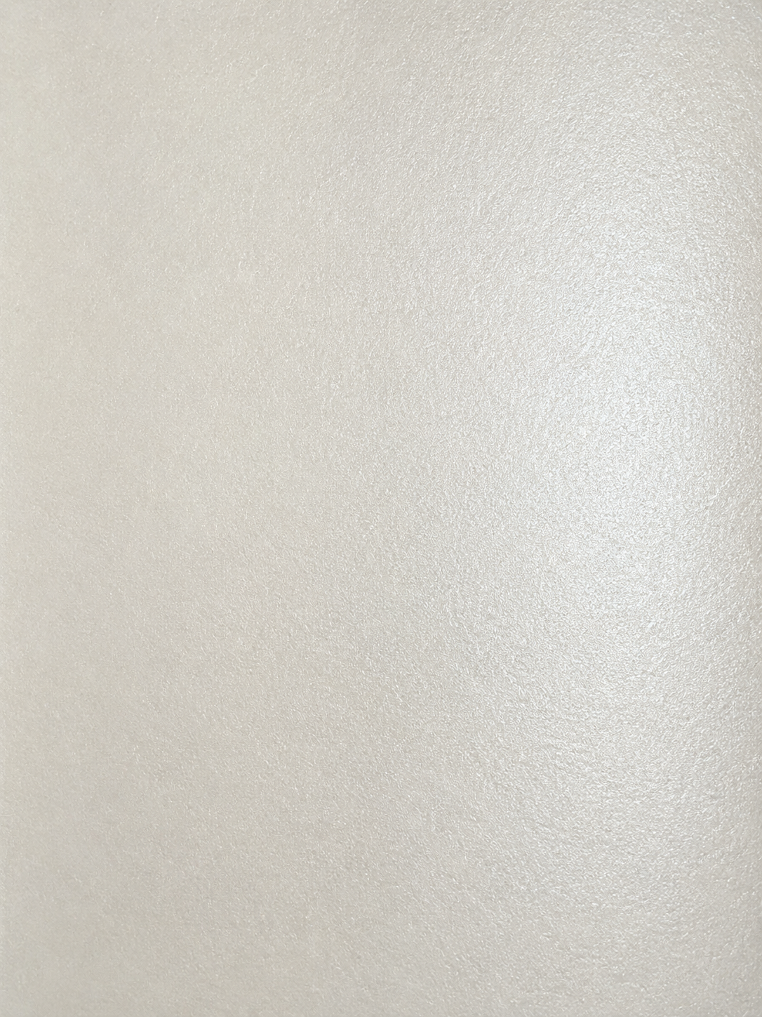 Pearl white metallic printable wallcovering media with subtle reflective textured finish