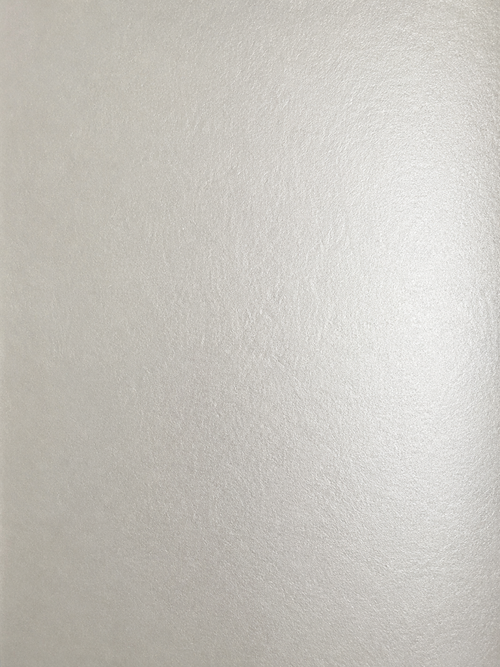 Silver pearl metallic printable wallcovering media with subtle reflective textured finish